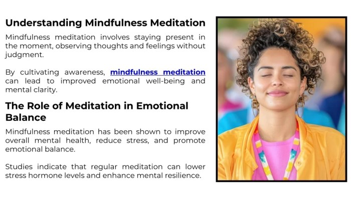 Mindfulness Meditation For Mental Wellness Awareness
